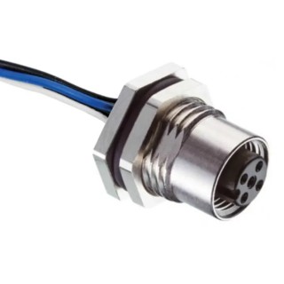 RS PRO Circular Connector, 5 Contacts, Panel Mount, M12 Socket Female, 60V, 4A, IP67 144-7620