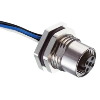 RS PRO Circular Connector, 4 Contacts, Panel Mount, M12 Size, Socket Female, IP67, 250V, 4A Current 144-7623