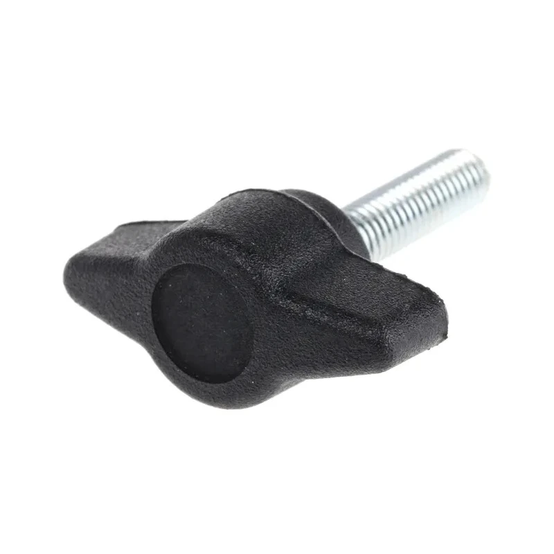 RS PRO Black Thermoplastic Wing Clamping Knob Threaded Stud 28 mm Diameter 20 mm Length 169-266