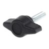 RS PRO Black Thermoplastic Wing Clamping Knob Threaded Stud 28 mm Diameter 20 mm Length 169-266