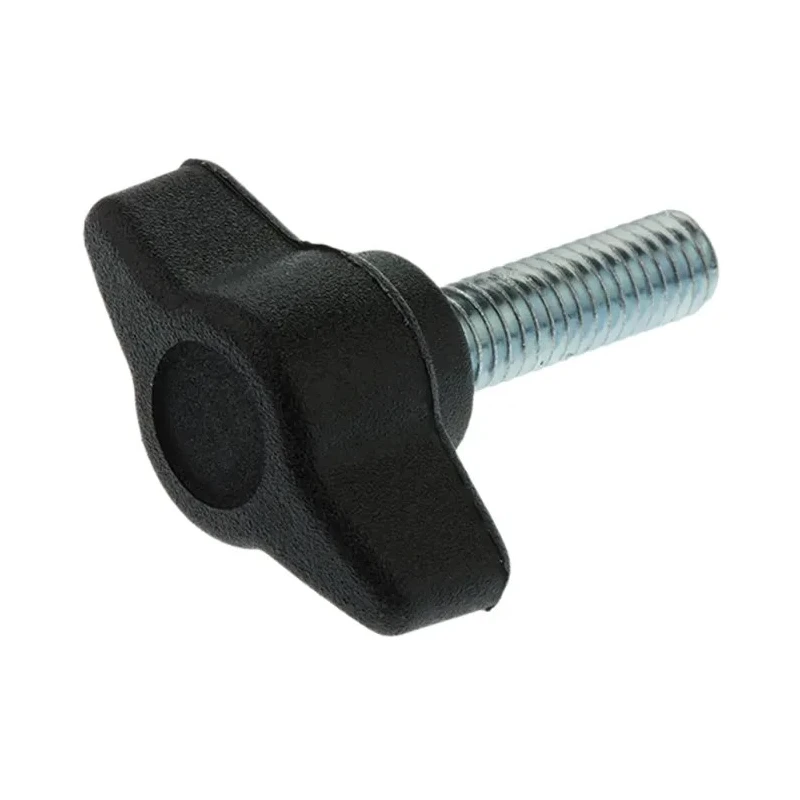 RS PRO Black Thermoplastic Wing Clamping Knob Threaded Stud 28 mm Diameter, 20 mm Thread Length 169-272