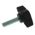 RS PRO Black Thermoplastic Wing Clamping Knob Threaded Stud 28 mm Diameter, 20 mm Thread Length 169-272