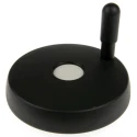 Elesa Black Technopolymer High-Impact Resistant Revolving Hand Wheel, 125 mm Diameter 72701
