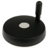 Elesa Black Technopolymer High-Impact Resistant Revolving Hand Wheel, 125 mm Diameter 72701