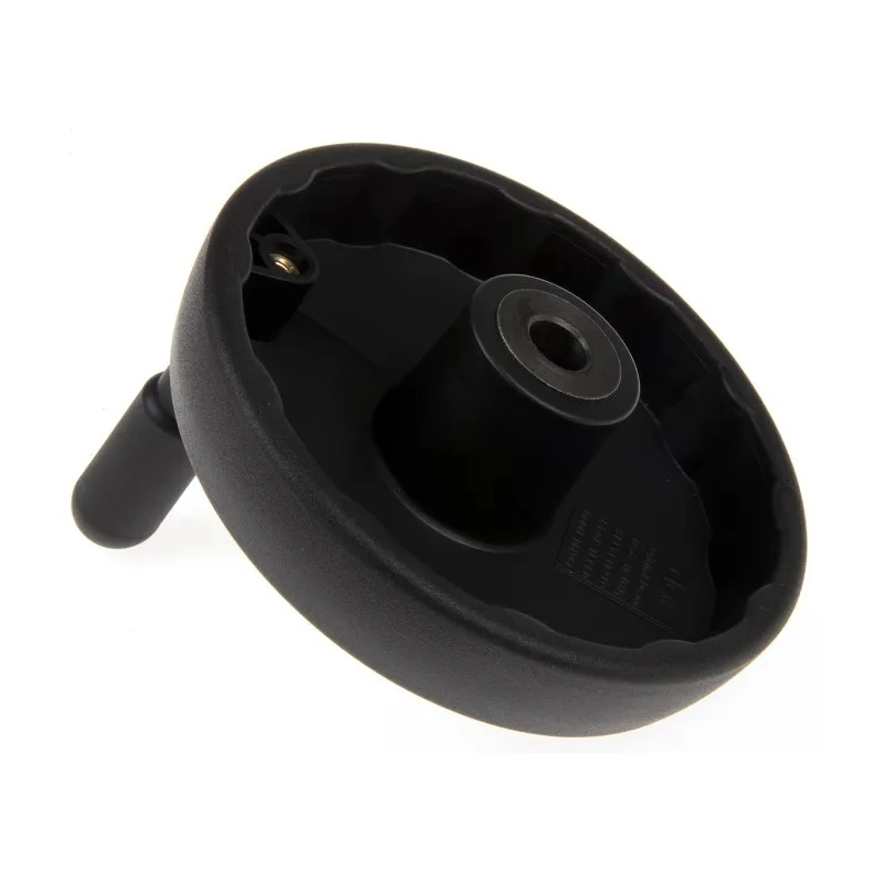 Elesa Black Technopolymer High-Impact Resistant Revolving Hand Wheel, 125 mm Diameter 72701