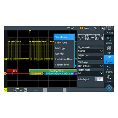Rohde & Schwarz Triggering and Decoding Oscilloscope Software for Use with RTH Handheld Digital Oscilloscope RTH-K3