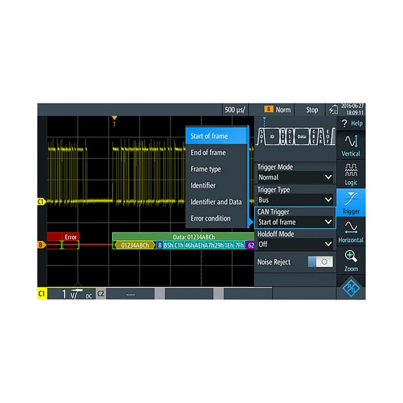 Rohde & Schwarz Triggering and Decoding Oscilloscope Software for Use with RTH Handheld Digital Oscilloscope RTH-K3