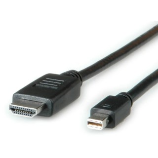 Roline Male Mini DisplayPort to Male HDMI Polyvinyl Chloride DisplayPort Cable 4.5 m 11.04.5793-10