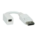 Roline DisplayPort to Mini DisplayPort Adapter Cable Male to Female, Polyvinyl Chloride Jacket, 150mm 12.03.3132-20