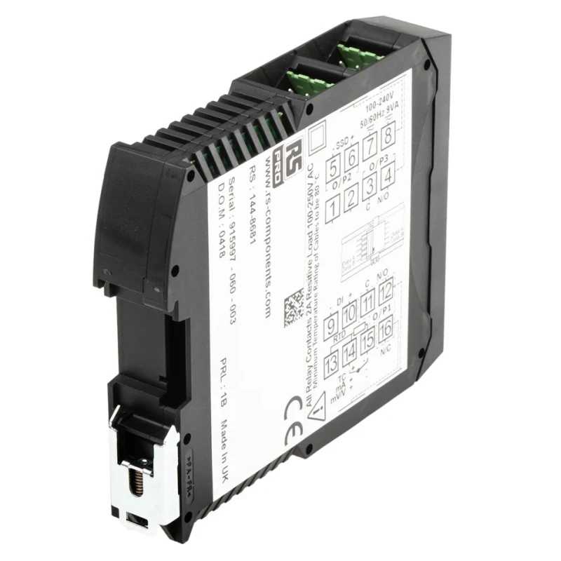 RS PRO DIN Rail PID Temperature Controller with 1 Input and 3 Relay Outputs, 24V ac, OLED Display 144-8681