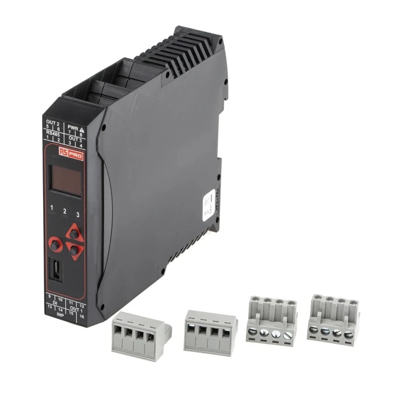 RS PRO DIN Rail PID Temperature Controller with 1 Input and 3 Relay Outputs, 24V ac, OLED Display 144-8681