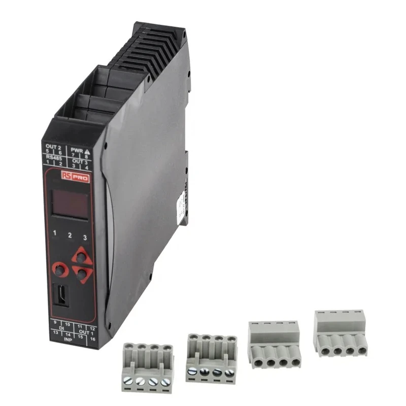 RS PRO DIN Rail PID Temperature Controller 1 Input, 3 Output Relay 24V AC OLED Display 123mm x 22.5mm 144-8682