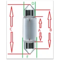Osram Automotive Incandescent Lamp Clear SV8.5-8 24V 5W 1500h Lifespan 6423
