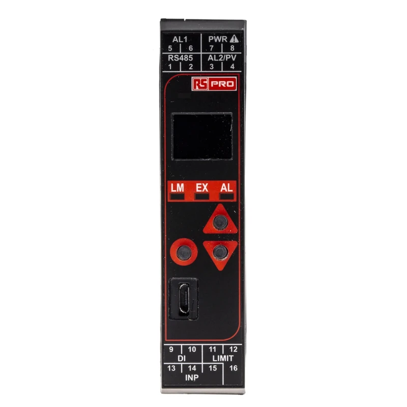 RS PRO DIN Rail PID Temperature Controller 3 Input 2 Output Relay 24V AC OLED Display 144-8684