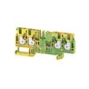Weidmüller A Series DIN Rail Terminal Block Yellow, Green, 4mm², 1-Level, Push-in 2051560000