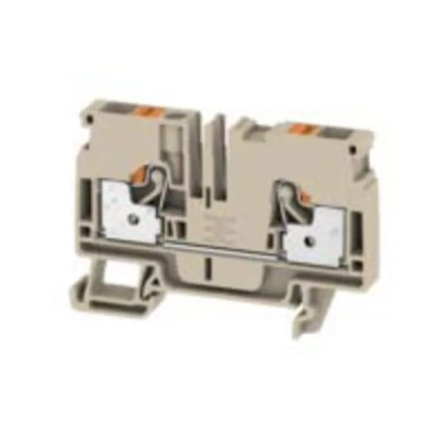 Weidmüller A Series DIN Rail Terminal Block Dark Beige 6mm² 1-Level Push-in IECEx/ATEX 1992110000