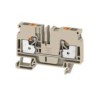Weidmüller A Series DIN Rail Terminal Block Dark Beige 6mm² 1-Level Push-in IECEx/ATEX 1992110000