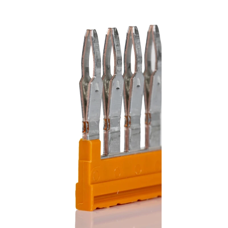 Weidmüller A Series Jumper Bar for Klippon Connect Terminal Blocks 24A Current Rating Orange Wemid Housing 1527690000