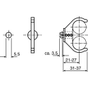 BJB Compact Fluorescent Lamp Holder TC-L Screw Snap-Fit, Polycarbonate, 2G11 Base, 37mm Length 26.726.U310.50