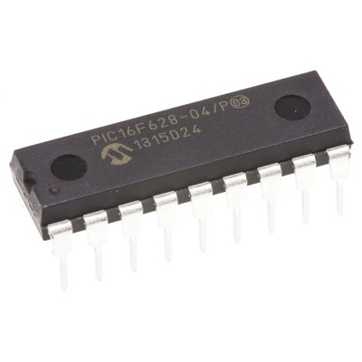 Microchip 8-bit PIC Microcontroller, 4 MHz, 3.5 KB FLASH, 18-Pin PDIP PIC16F628-04/P