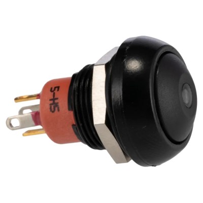APEM IP Series Illuminated Push Button Switch, Momentary, Panel Mount, 13.6 mm Cutout, SPST, Red LED, IP67 IPR3SAD2L0S
