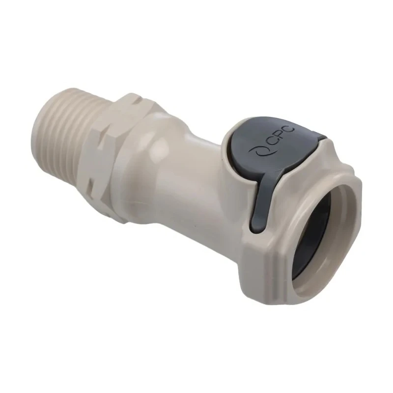 Colder Products Hose Connector 12.7 mm ID Threaded Male Polysulfone Body Grey Color 8.6 bar HFCD10835BSPT