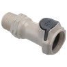 Colder Products Hose Connector 12.7 mm ID Threaded Male Polysulfone Body Grey Color 8.6 bar HFCD10835BSPT