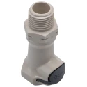 Colder Products Hose Connector 12.7 mm ID Threaded Male Polysulfone Body Grey Color 8.6 bar HFCD10835BSPT