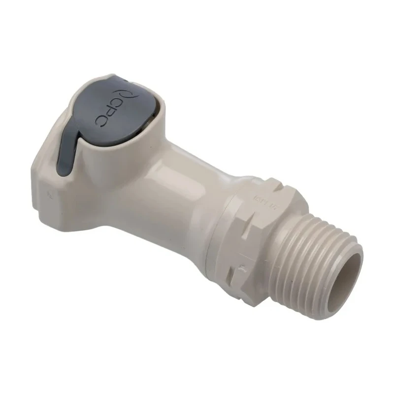 Colder Products Hose Connector 12.7 mm ID Threaded Male Polysulfone Body Grey Color 8.6 bar HFCD10835BSPT