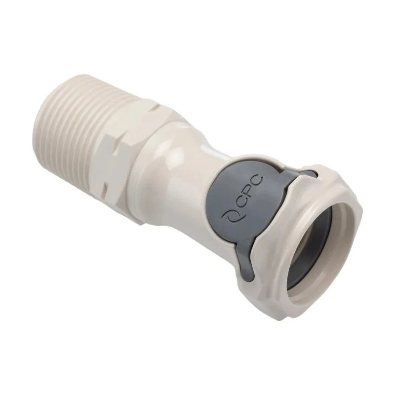 Colder Products Threaded Hose Connector 3/4 in BSPT Polysulfone Body, Grey, 8.6 bar HFCD101235BSPT