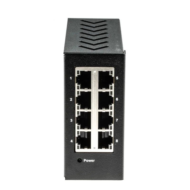 RS PRO Unmanaged 8 Port 10/100 Mbps Ethernet Switch, DIN Rail Mount, Metal Case 144-8676