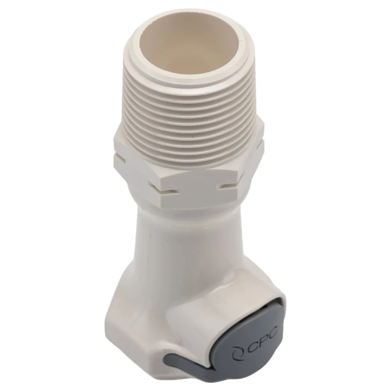 Colder Products Threaded Hose Connector 3/4 in BSPT Polysulfone Body, Grey, 8.6 bar HFCD101235BSPT