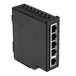 RS PRO Unmanaged 5 Port Ethernet Switch 10/100 Mbps, DIN Rail Mount, Metal Case 144-8675