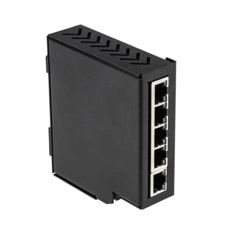 RS PRO Unmanaged 5 Port Ethernet Switch 10/100 Mbps, DIN Rail Mount, Metal Case 144-8675