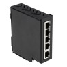 RS PRO Unmanaged 5 Port Ethernet Switch 10/100 Mbps, DIN Rail Mount, Metal Case 144-8675