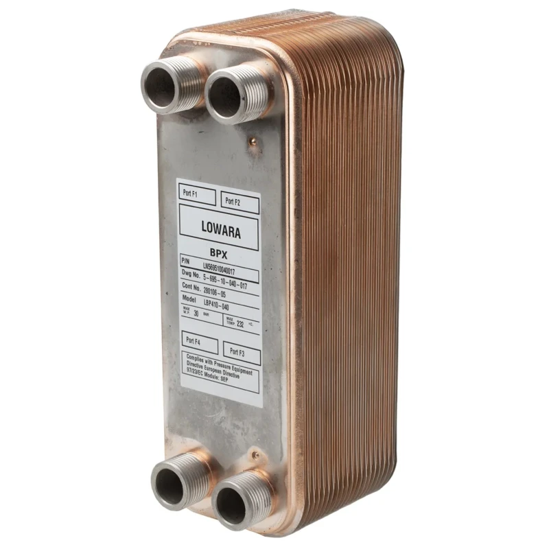 Xylem Liquid Heat Exchanger Brazed Plate Copper Radiator 309.6 mm Height 112 mm Width 24.1 mm Depth LN569510040017