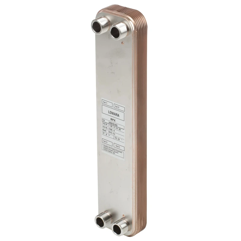 Xylem Liquid Heat Exchanger Brazed Plate, Copper Radiator, 316L Stainless Steel Connectors, 525.4 mm Height LN569515014002