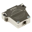 Phoenix Contact Die Cast Zinc Straight D-Sub Backshell, 25 Contacts, Strain Relief, Nickel Plated Housing 1419727