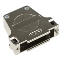 Phoenix Contact Die Cast Zinc Straight D-Sub Backshell, 25 Contacts, Strain Relief, Nickel Plated Housing 1419727