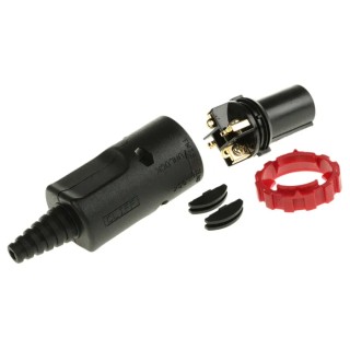 RS PRO Loudspeaker Connector 4 Way Male, Straight Cable, Black, 20A, Screw Termination 171-102
