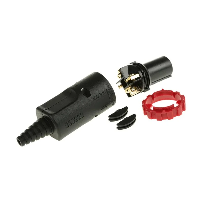 RS PRO Loudspeaker Connector 4 Way Male, Straight Cable, Black, 20A, Screw Termination 171-102