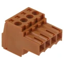 Weidmüller BL Series Pluggable Terminal Block 4-Contact 3.5 mm Pitch 1 Row 320V 17A Housing Polybutylene 1597380000