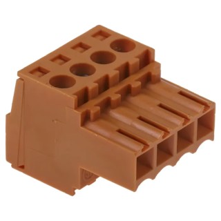 Weidmüller BL Series Pluggable Terminal Block 4-Contact 3.5 mm Pitch 1 Row 320V 17A Housing Polybutylene 1597380000