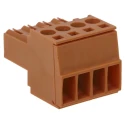 Weidmüller BL Series Pluggable Terminal Block 4-Contact 3.5 mm Pitch 1 Row 320V 17A Housing Polybutylene 1597380000