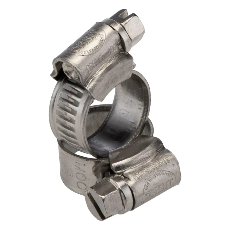 HI-GRIP Stainless Steel Hex Screw Worm Drive Hose & Jubilee Clip 9.5mm Band Width 11-16mm ID 145-0265