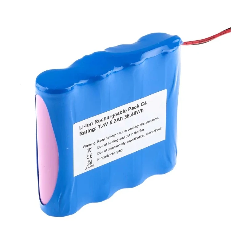 Ansmann 7.4 V Lithium-ion Rechargeable Battery Pack 5.2 Ah 4 Cells Wire Lead Terminal 144-9412