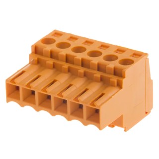 Weidmüller BL Series Pluggable Terminal Block 6-Contact 3.5 mm Pitch 1 Row Female Connector Orange 320V 17A 1597400000