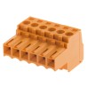 Weidmüller BL Series Pluggable Terminal Block 6-Contact 3.5 mm Pitch 1 Row Female Connector Orange 320V 17A 1597400000