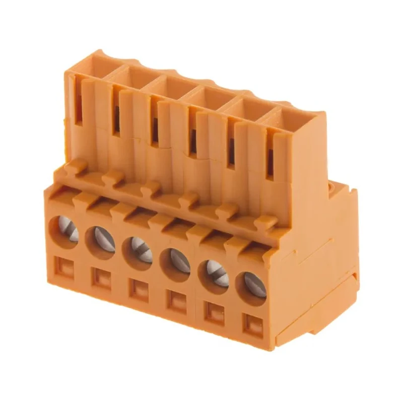 Weidmüller BL Series Pluggable Terminal Block 6-Contact 3.5 mm Pitch 1 Row Female Connector Orange 320V 17A 1597400000
