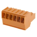 Weidmüller BL Series Pluggable Terminal Block 6-Contact 3.5 mm Pitch 1 Row Female Connector Orange 320V 17A 1597400000